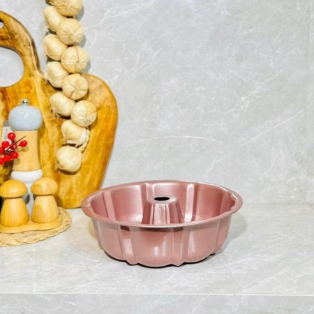 قالب كيك المنيوم خمري مدور شكل وردة K106/1  =ك2