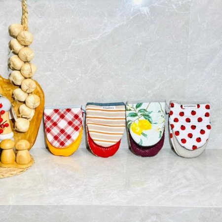 كف سخن قصير قماش مرسم ملون K173/2 =ك2