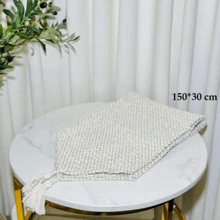 رنر 150*30سم صوف كابتشينو وابيض K199/2 =ك2