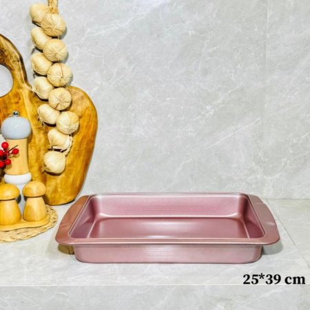 صينية المنيوم خمري مستطيل 39*25 سم حيف عالي K106/3  =ك2