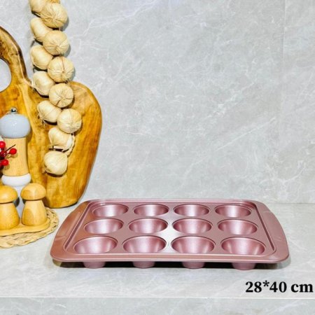 قالب بان كيك  المنيوم مستطيل 40*28 سم  خمري  K106/5  =ك2