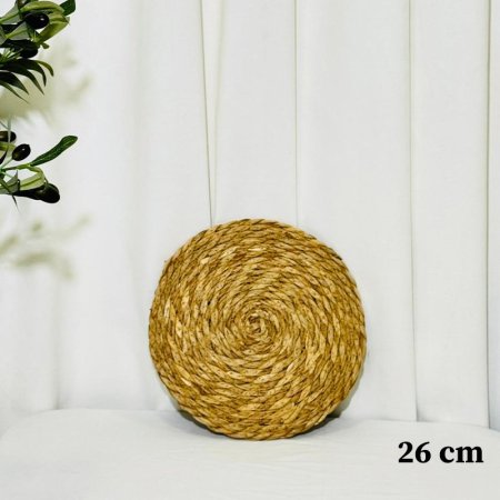 كوستر قش 26سم مدور مجدول  k195/8 =ك1