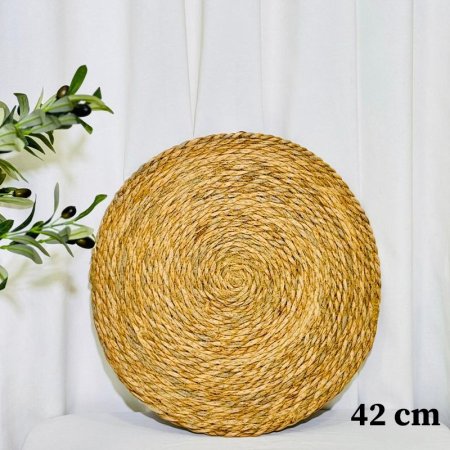 كوستر قش 42سم مدور مجدول  k195/9 =ك1