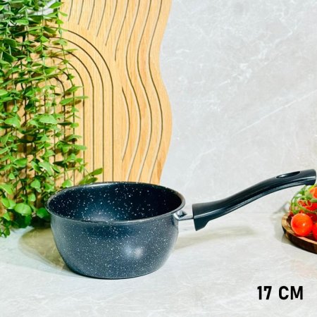 كسرولة تيفال 17سم اسود منقط يد طويل K89/5 =ك3