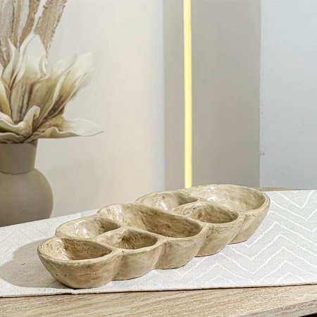 صحن مكسرات بيضاوي 34*16سم مقطع 7عين حجر لميع GF191/34 =ب24