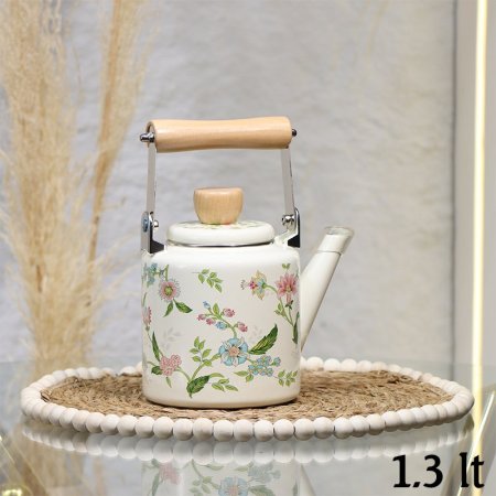 براد حليب 1.3لتر زينكو بيج ورد اخضر يد خشب EL151/5 =ط55