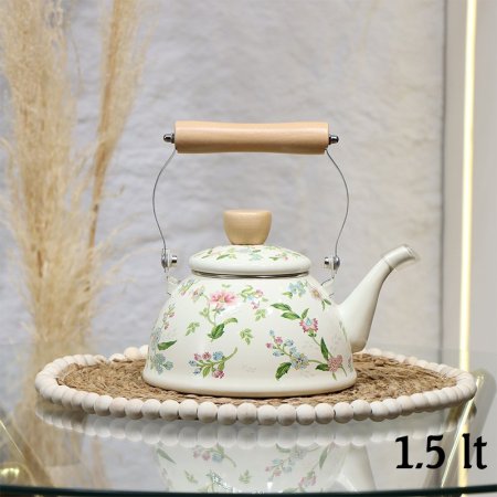 براد شاي  1.5لتر زينكو بيج ورد اخضر يد خشب EL151/6 =ط55