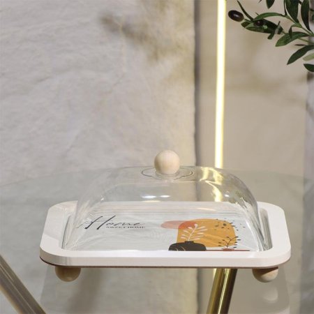 جاط كيك مستطيل 23*33سم ارجل طابة مرسم غطا اكرلك EL24/7 =ك7