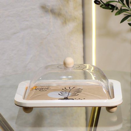 جاط كيك مستطيل 22*33سم ارجل طابة مرسم غطا اكرلك EL24/9 =ك7