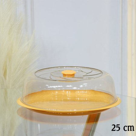 جاط كيك مدور 25سم بلاستك ملون بغطا EL84/10 =ط55