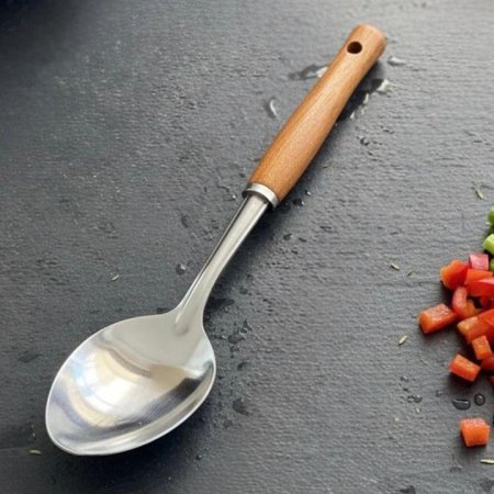 معلقة سفرة 27سم ستانلس يد خشب EL5/3 =ك8