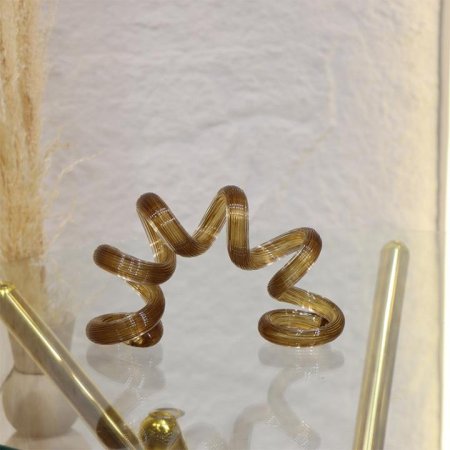 تحفة زجاج بني افعى لولبي صغير EL8/1 =ك7