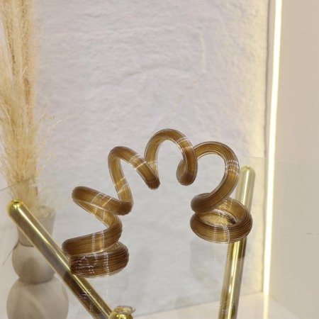 تحفة زجاج بني افعى لولبي كبير EL8/2 =ك7