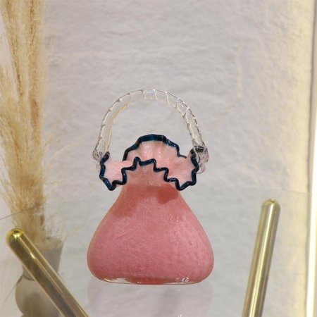 فازة 18سم زجاج زهري شكل شنتة L8/9=ك7