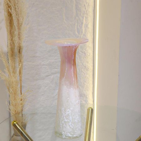 فازة 40سم زجاج ملون اسطوانة باب دائرة L8/13=ك7