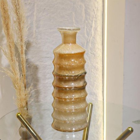 فازة 47سم زجاج ملون اسطوانة حلقات L8/20=ك7