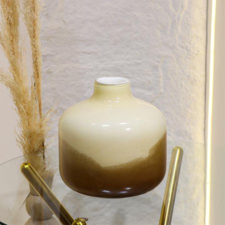 فازة 28سم زجاج ملون شكل جرة L8/22=ك7