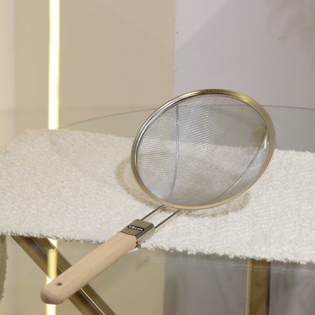 مصفاه فلافل ستانلس ستيل 18سم يد خشب EL52/7 =ك7