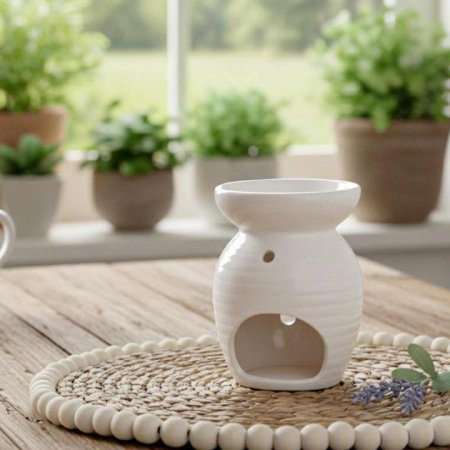 مبخرة بورسلان ابيض 12سم محزز EL13/5 =ك7