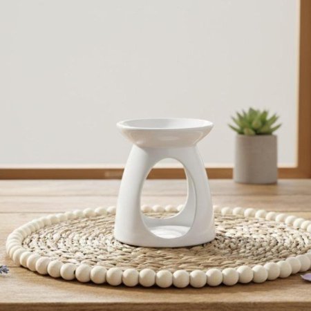 مبخرة بورسلان ابيض12سم 2عين دمعة EL13/10 =ك7