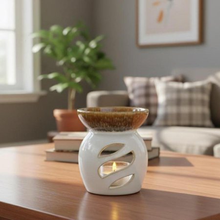 مبخرة بورسلان ابيض 10سم اطار موشح EL13/12 =ك7