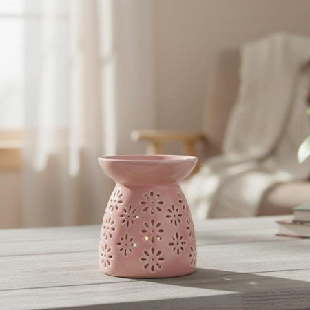 مبخرة بورسلان ملون 11سم مخرم ورد EL13/19 =ك7