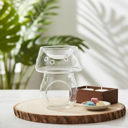 مبخرة زجاج سادة شكل تيبل لامب EL13/23 =ك7