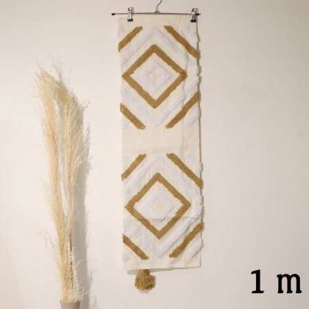 وجة طاولة مربع 1متر بيج مرسم اقواس فرو ابيض وكموني EL80/20 =ط55