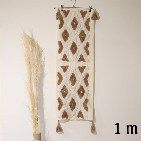 وجة طاولة مربع 1متر بيج مرسم فرو ابيض و كابتشينو EL80/12 =ط55