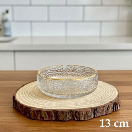 متكة زجاج  مشبك مدور 13 سم حيف ذهبي EL120/1=ك5