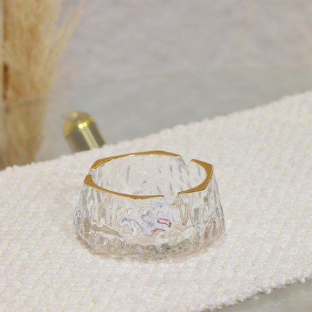 متكة مدور 10سم زجاج مثلج حيف ذهبي EL131/1 =ك8