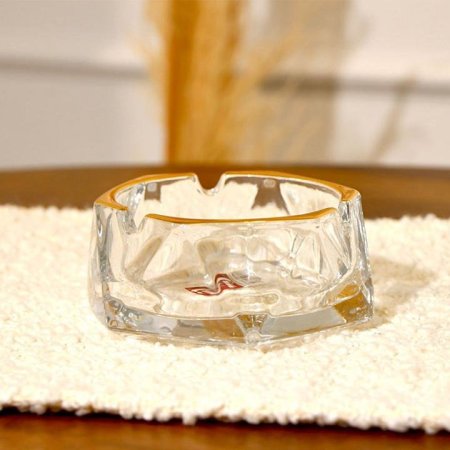 متكة مدور 10سم زجاج سادة حيف ذهبي EL131/3 =ك8