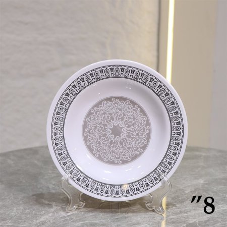 صحن مدور جور 8" ميلامين مزخرف سكني ASC614-D ++ج