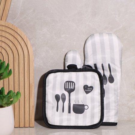 طقم/2 كف سخن + نزالة قماش ملون مرسم EL61/2 =ط55