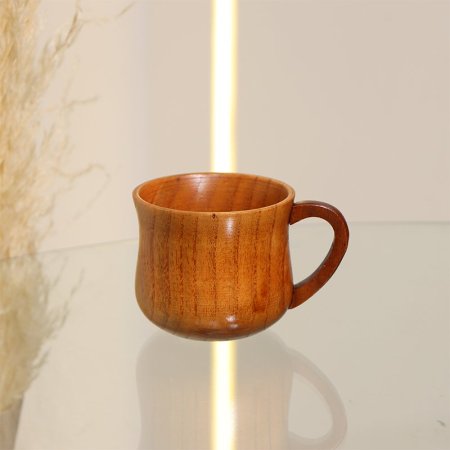 فنجان قهوة خشب بامبو غامق EL78/2 =ط55