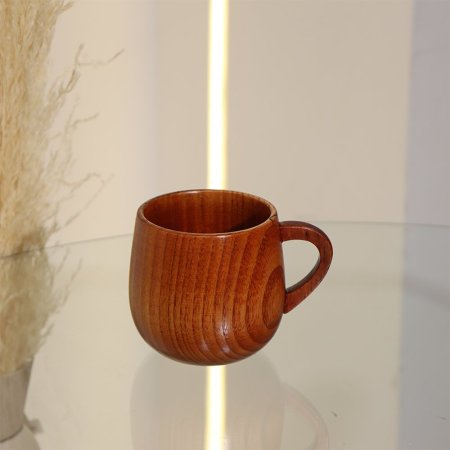 ماغ فنجان شاي خشب بامبو غامق EL78/4 =ط55