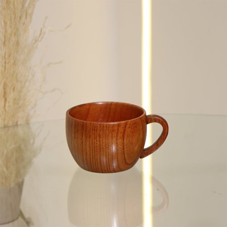 ماغ فنجان خشب بامبو غامق EL78/5 =ط55
