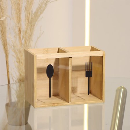 مشك 2 عين معالق وشوك وجه اكرلك خشب بامبو EL72/1 =ط55