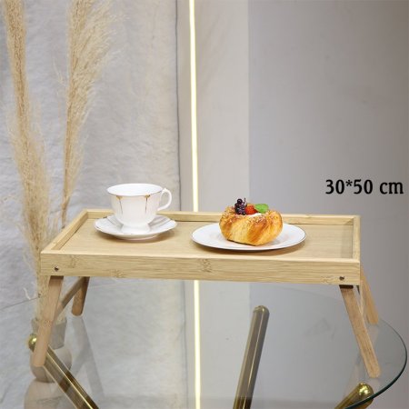 طاولة طعام طوي مستطيل 50*30سم خشب بامبو EL72/12 =ط55