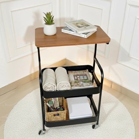 ستاند عربية شبك اسود 2 سلة + رف EL57/6 =ك8