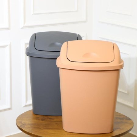 سطل مهملات 50لتر بلاستك ملون غطا مروحة EL79/4 =ك6