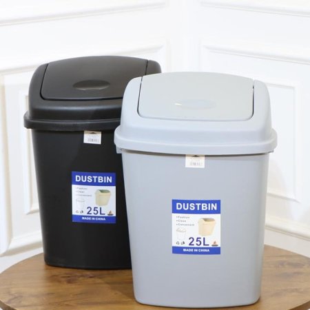 سطل مهملات 25لتر بلاستك ملون غطا مروحة EL79/6 =ك6