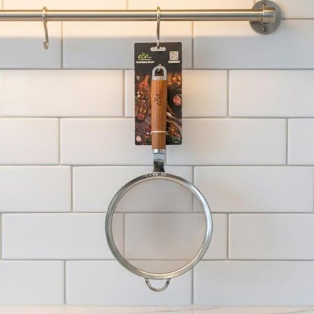 مصفاه 16سم مدور ستانلس ستيل ECO يد خشب EL51/3 =ك8