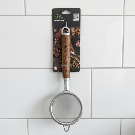 مصفاه شاي 9سم ستانلس ستيل ECO يد خشب EL51/12 =ك8