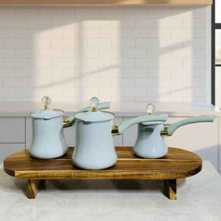 طقم/3 بكارج زينكو 8/10/12سم سكني غطا يد جوهرة ع.ك هدية EL121/15 =ك6