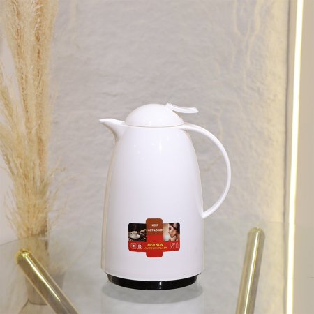 تيرموس بلاستك ابيض 1لتر غطا كبس EL123/1 =ك7