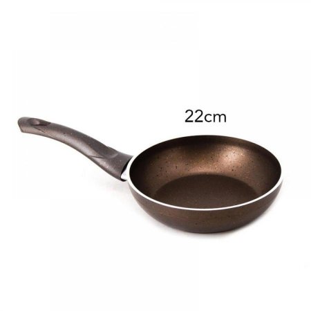 مقلى 22سم جرانيت برونزي خفيف بحيف Frying Pan تركي +خ