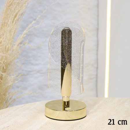 سهارة اكرلك شفاف 21سم اضاءة 3 الوان مرسم لميه EL105/13/15 =ط57