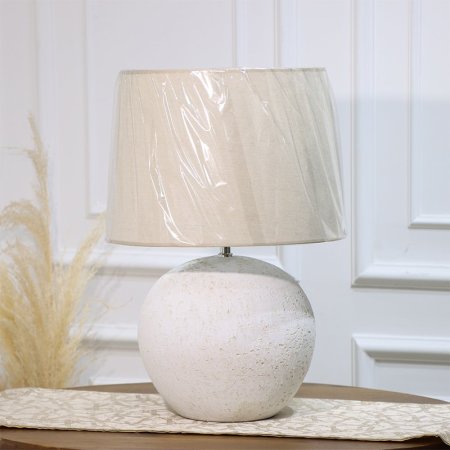 سهارة شكل طابة قاعدة جبص ابيض شيد ابيض EL34/2-B =ط58