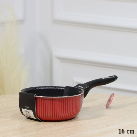 كسرولة مدور SENSTAN احمر 16سم وجه اسود خلية نحل  EL55/23 =رم3